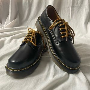 Black Leather Oxford Shoes